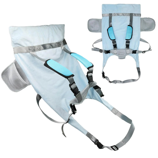 Toddler Airplane Travel Bed - Plane Seat Extender for Little Kids 6 Months - 3 Years Old (5-30 lbs) Portable Kids Travel Essentials for Long & Short Flights Fits Economy Seats (Sky-Blue)