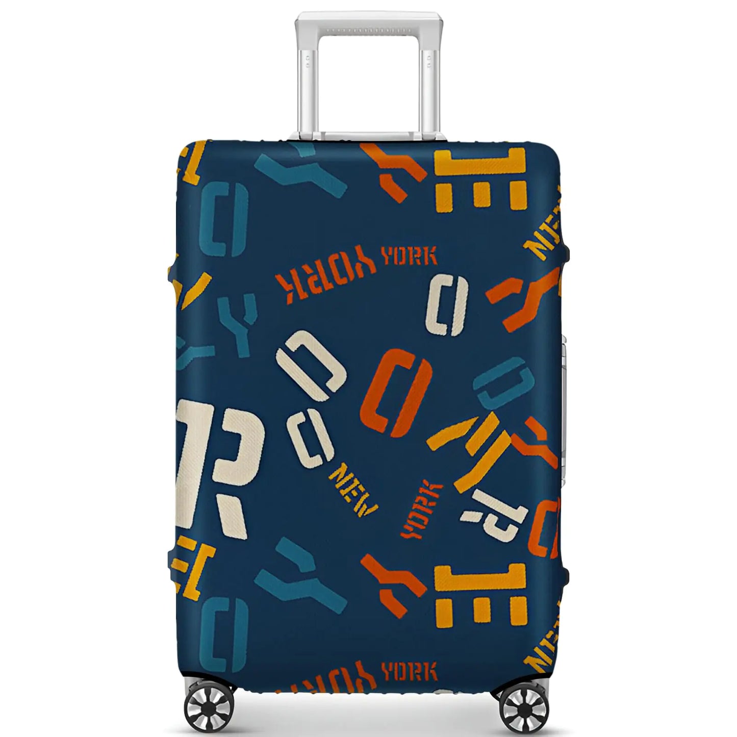 GigabitBest Luggage Cover Protector Suitcase Cover Spandex Washable Baggage Covers Fits 20-30 Inch Travel Suitcase (M Letters)