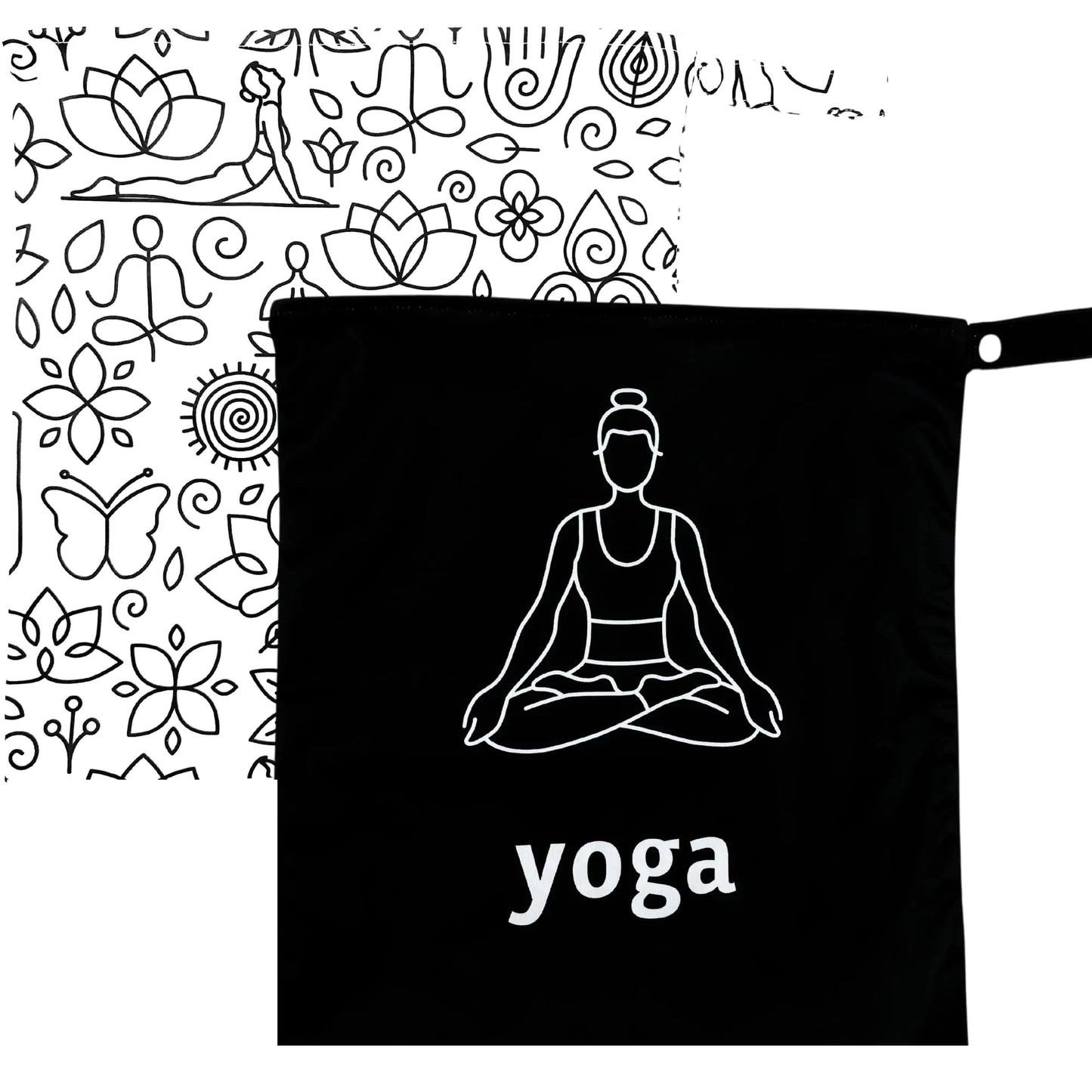 2-Pack Premium Wet Bags for Yoga – Waterproof & Watertight Leak-Proof Odor-Proof Machine Washable for Sweaty Clothes Gym Clothes Wet Swimsuits – Ideal for Sports Pool and Travel