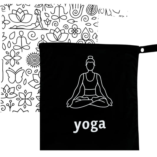 2-Pack Premium Wet Bags for Yoga – Waterproof & Watertight Leak-Proof Odor-Proof Machine Washable for Sweaty Clothes Gym Clothes Wet Swimsuits – Ideal for Sports Pool and Travel